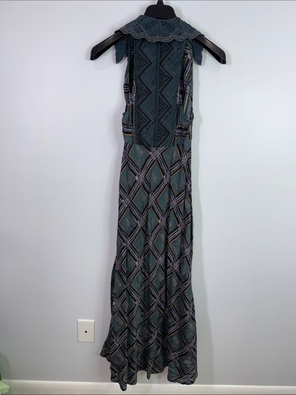 Free people Lana printed midi dress embroidered size 8 - Picture 11 of 12
